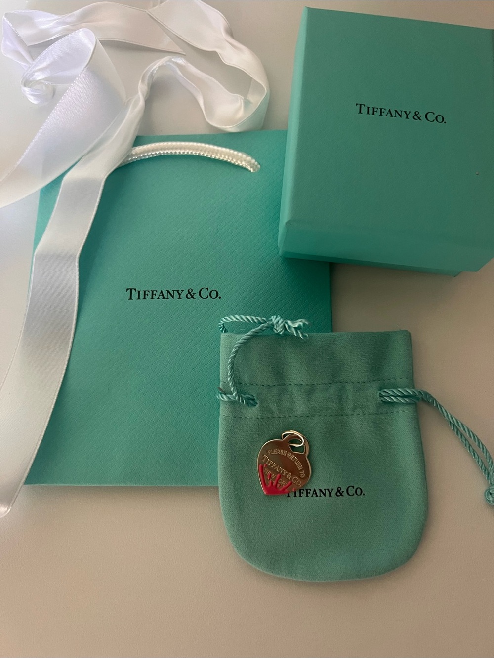 Tiffany & Co. Pink Splash Return to Tiffany Heart Charm